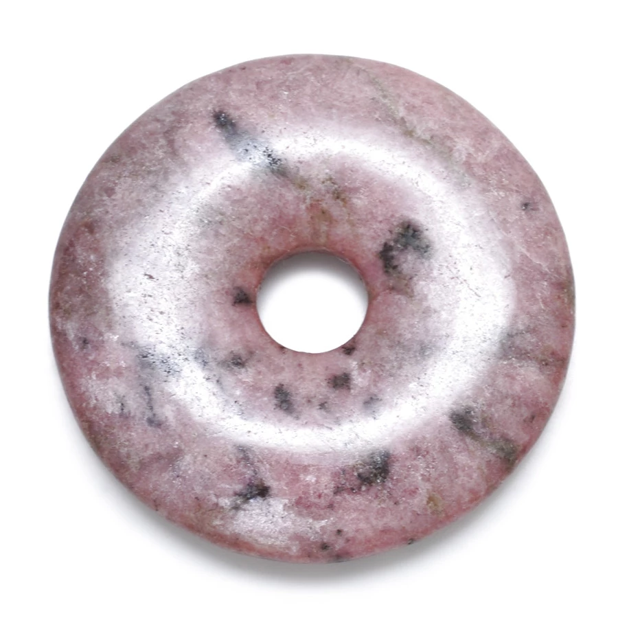 Přívěsek donut z léčivých kamenů Rodonit