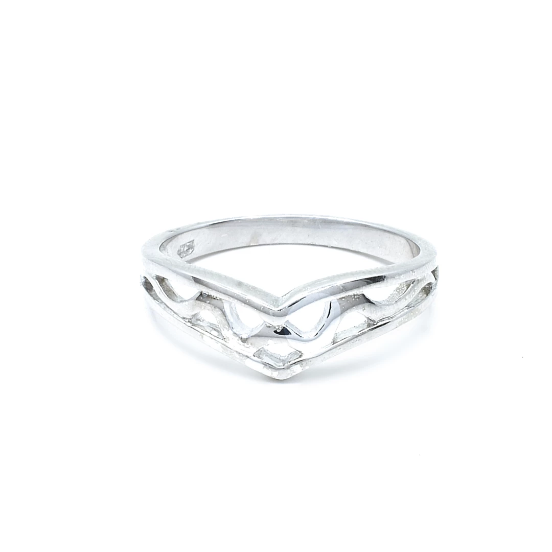 Stříbrný prsten vlnky 51