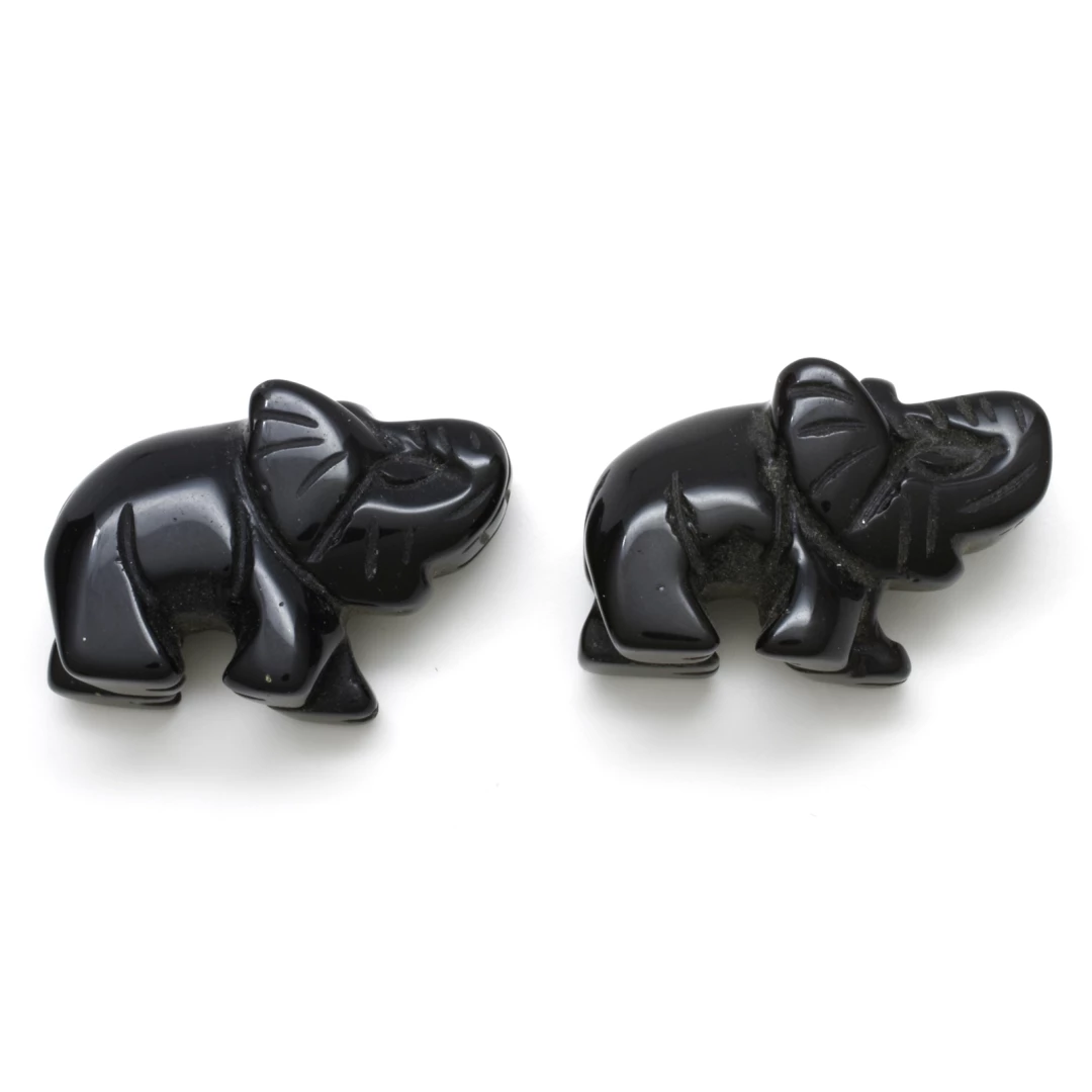 Sloni z kamenů - malé, více variant Onyx