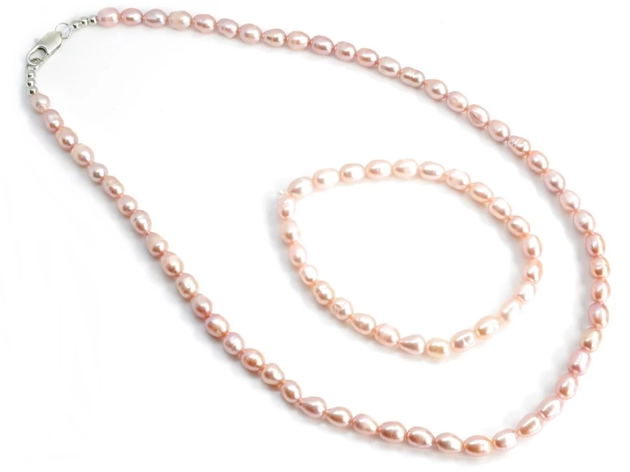 Souprava říční perly - výběr barev Lososové