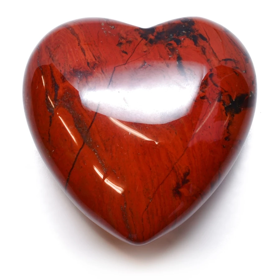 Srdce z léčivých kamenů Jaspis červený
