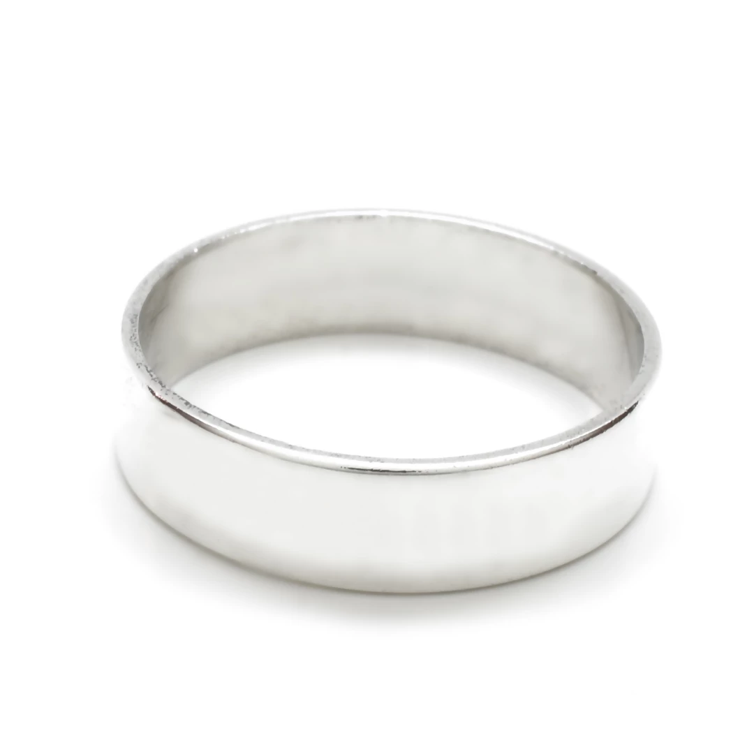 Stříbrný prsten snubní, hladký 52