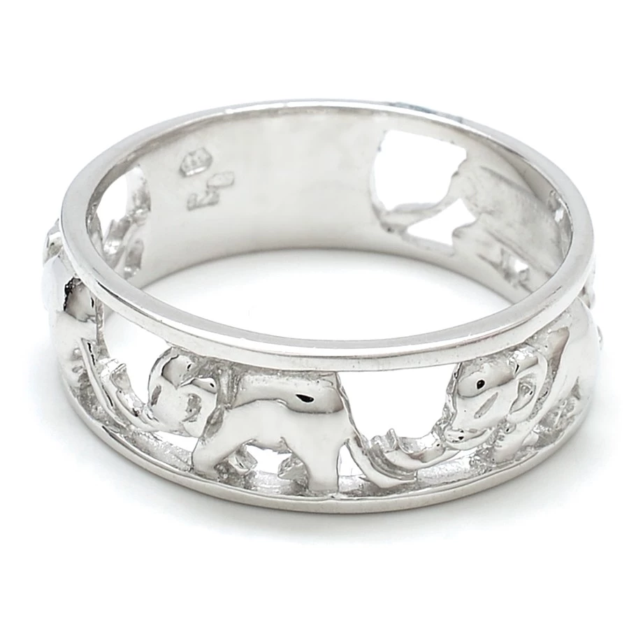 Stříbrný prsten sloni 50