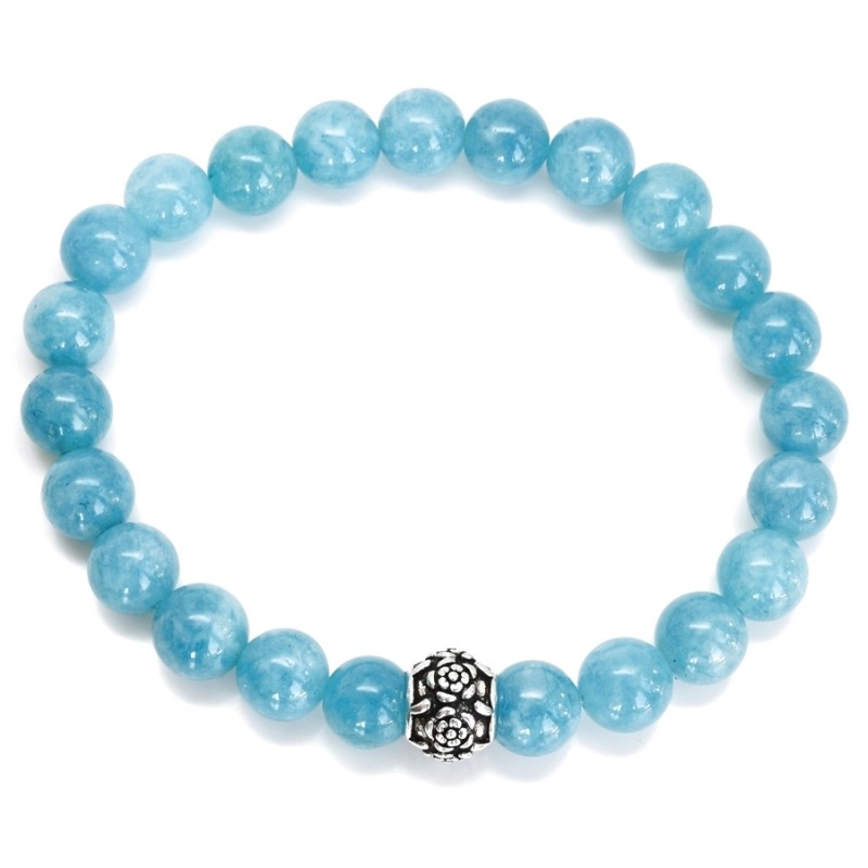 Akvamarínový náramek